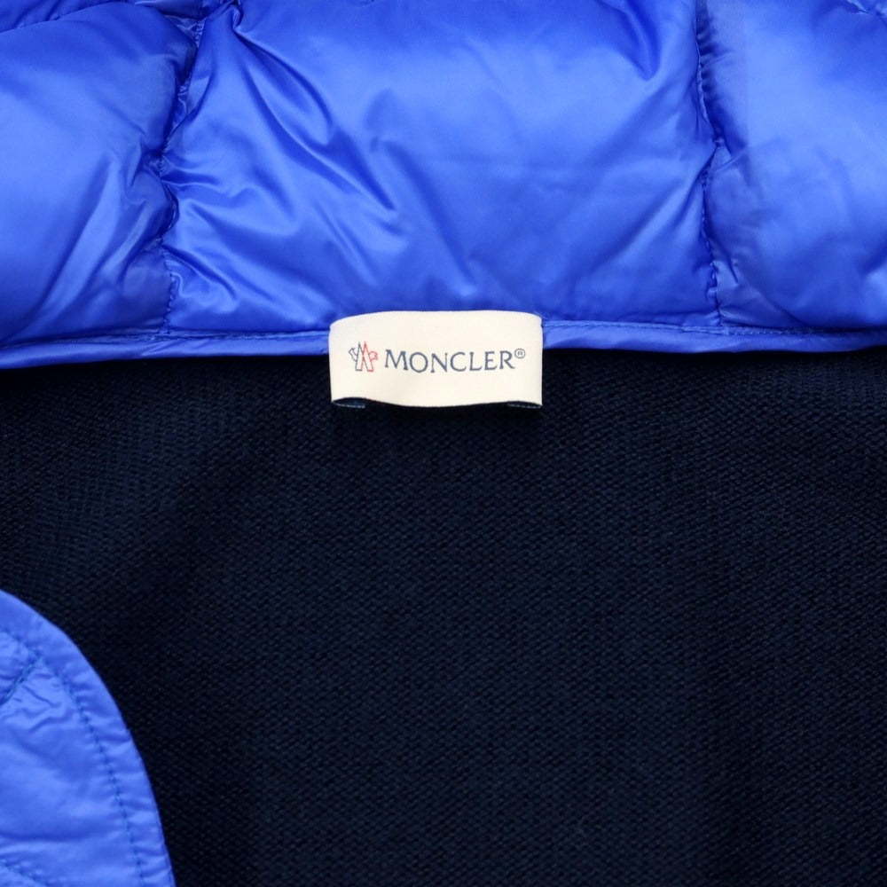 [Used] Moncler MONCLER Wool Nylon Down Knit Blouson Navy x Blue [Size L] [NVY] [A/W] [Condition Rank B] ​​[Men&