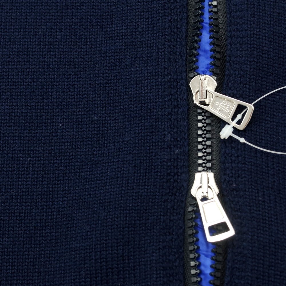 [Used] Moncler MONCLER Wool Nylon Down Knit Blouson Navy x Blue [Size L] [NVY] [A/W] [Condition Rank B] ​​[Men&