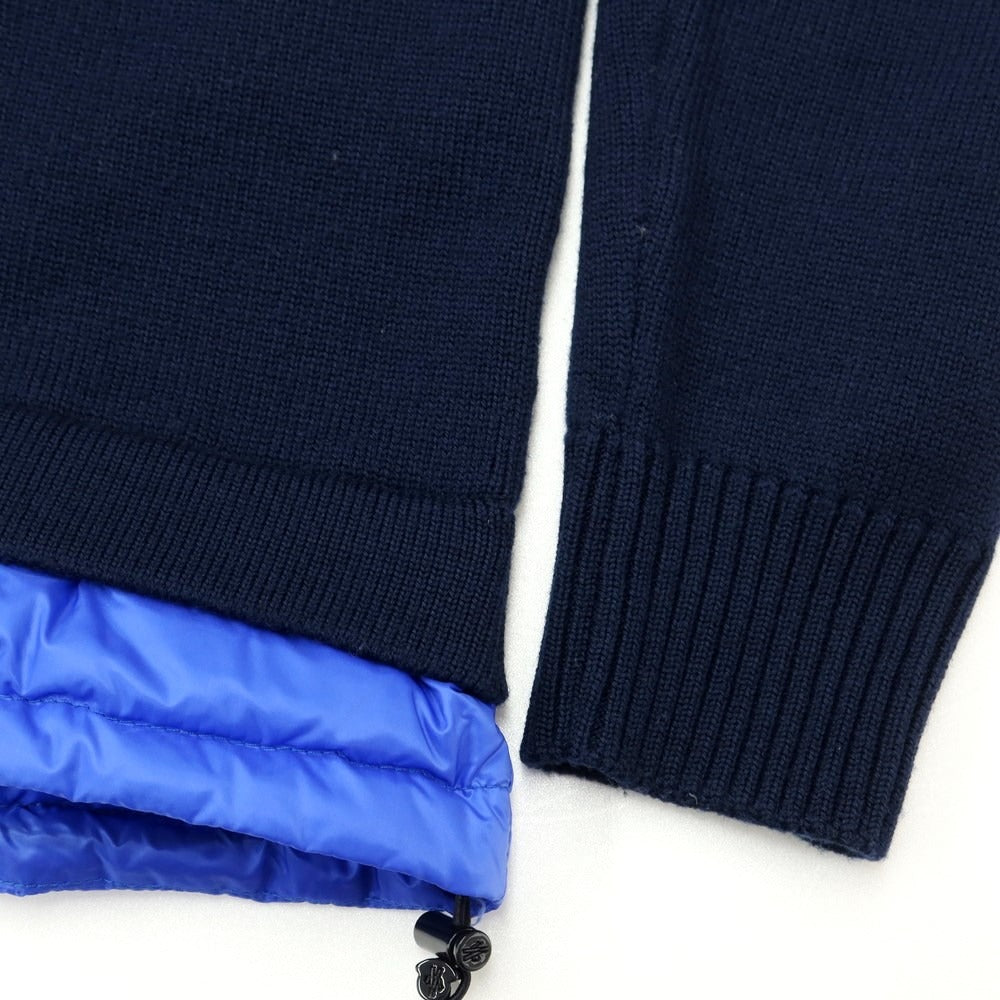 [Used] Moncler MONCLER Wool Nylon Down Knit Blouson Navy x Blue [Size L] [NVY] [A/W] [Condition Rank B] ​​[Men&