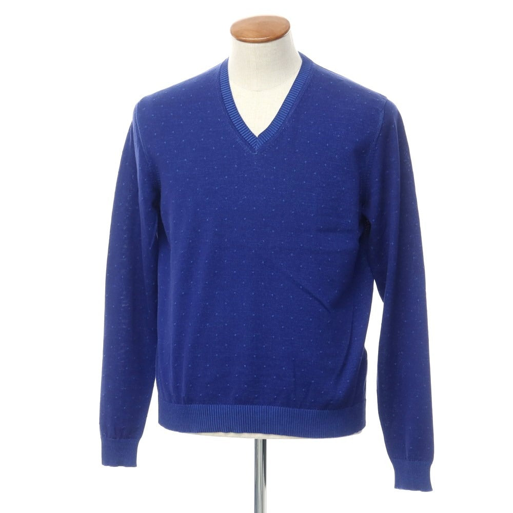 [Used] Drumohr Cotton V-neck Pullover Knit Navy Blue [Size 48] [BLU] [S/S] [Condition Rank B] [Men&