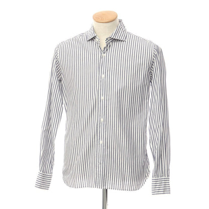 [Used] ORIAN Cotton Striped Dress Shirt White x Navy [Size 38] [WHT] [S/S/A/W] [Condition Rank B] ​​[Men&