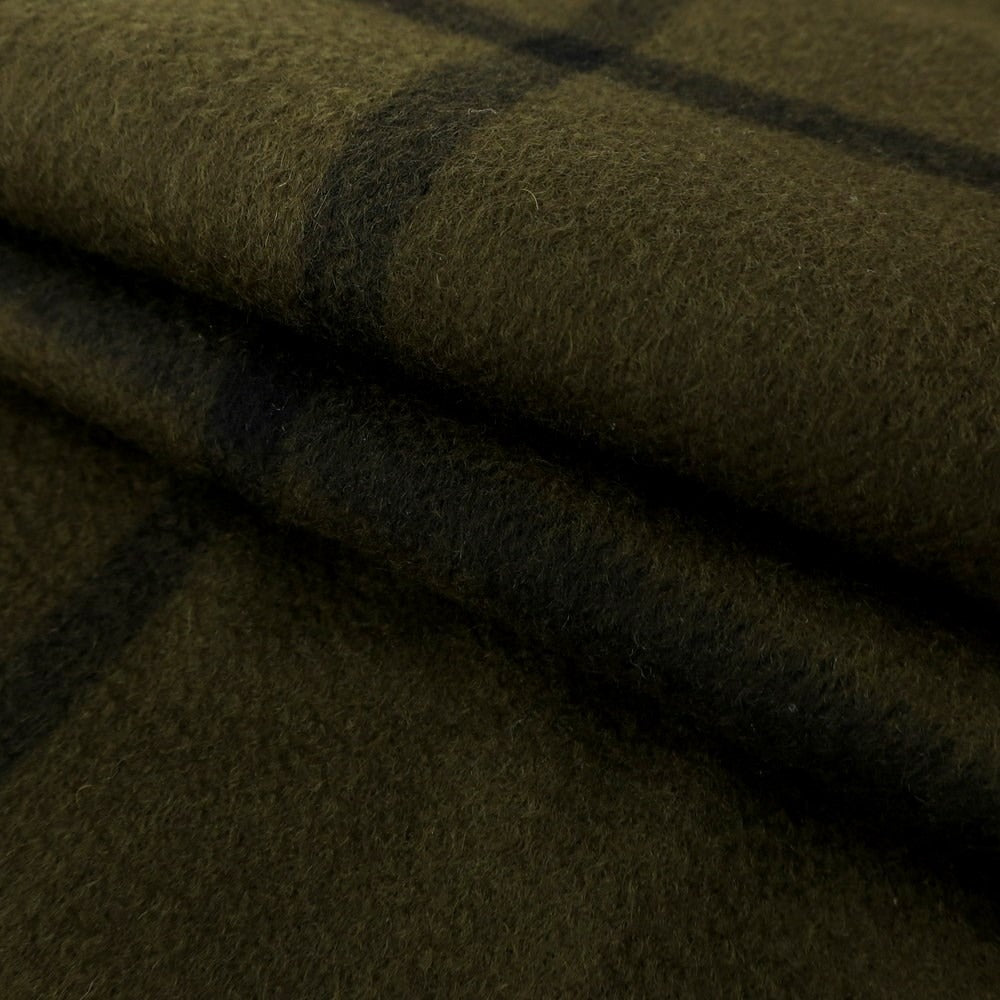 [Used] Joshua Ellis Cashmere Check Large Scarf Olive x Black [GRN] [A/W] [Condition Rank A] [Unisex] [768795]
