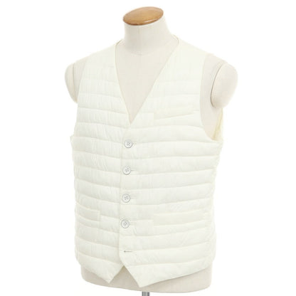 [Used] Herno stretch nylon padded gilet vest, ivory [48] [Condition rank B] ​​[Men&