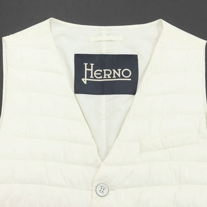 [Used] Herno stretch nylon padded gilet vest, ivory [48] [Condition rank B] ​​[Men&