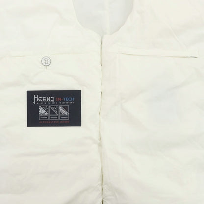 【中古】ヘルノ Herno ストレッチナイロン 中綿 ジレベスト アイボリー【 48 】【 状態ランクB 】【 メンズ 】