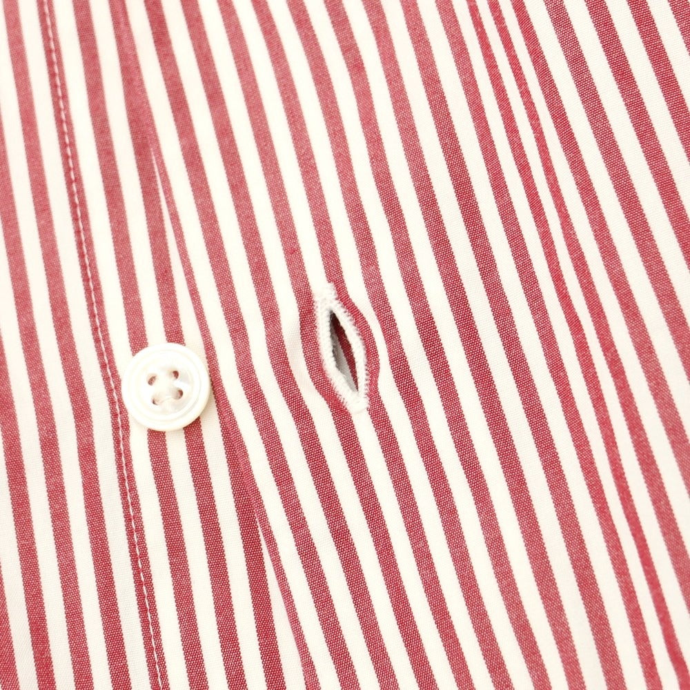 [Used] Aquascutum Striped Dress Shirt White x Dark Red [Size not specified (41st place)] [WHT] [S/S/A/W] [Condition Rank C] [Men&