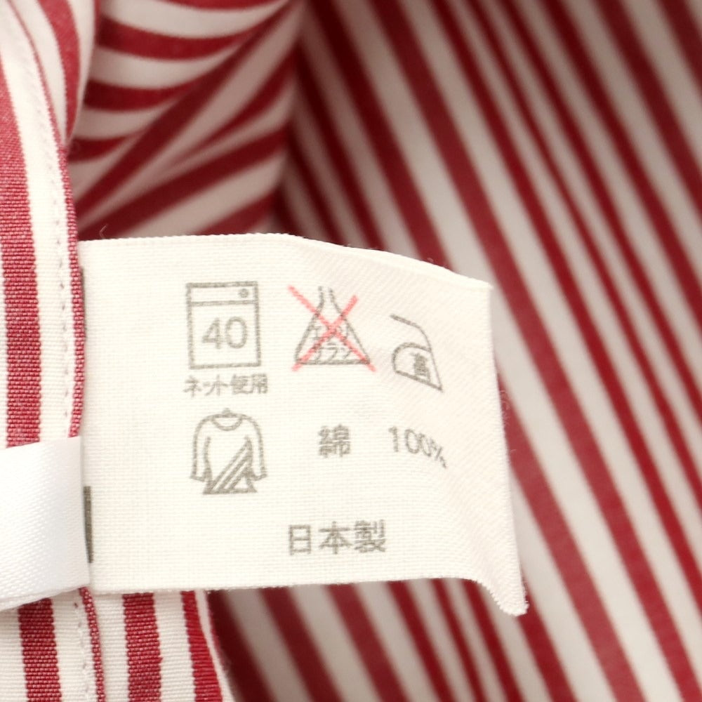 [Used] Aquascutum Striped Dress Shirt White x Dark Red [Size not specified (41st place)] [WHT] [S/S/A/W] [Condition Rank C] [Men&