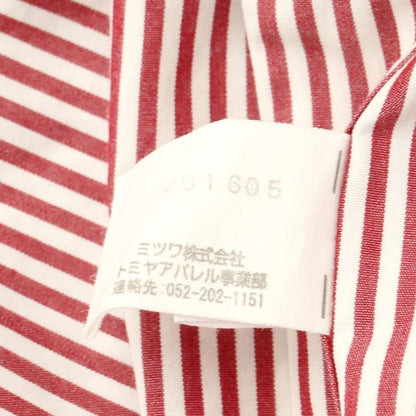 [Used] Aquascutum Striped Dress Shirt White x Dark Red [Size not specified (41st place)] [WHT] [S/S/A/W] [Condition Rank C] [Men&