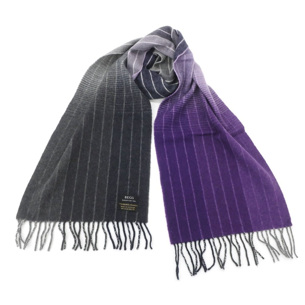 [Used] BEGG&amp;amp;CO TOMORROWLAND special order wool angora gradient scarf purple x gray [PUP] [A/W] [Condition rank B] ​​[Men&