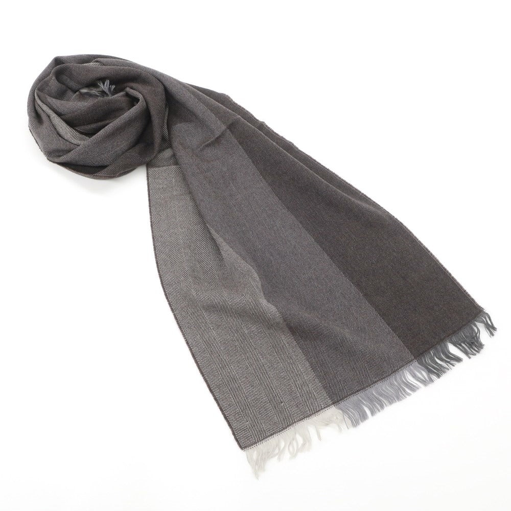 [Used] Barneys New York BARNEYS NEWYORK Herringbone Wool Stole Gray x Brown [GRY] [A/W] [Condition Rank B] ​​[Men&