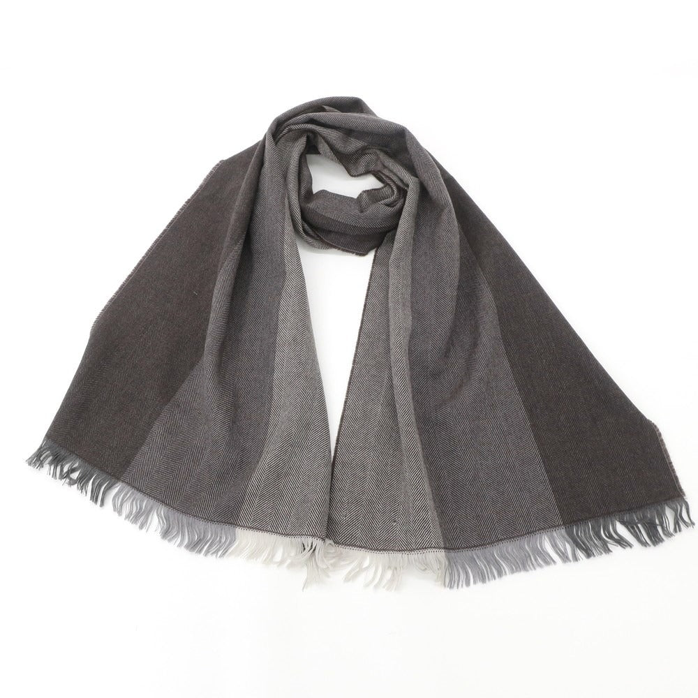[Used] Barneys New York BARNEYS NEWYORK Herringbone Wool Stole Gray x Brown [GRY] [A/W] [Condition Rank B] ​​[Men&