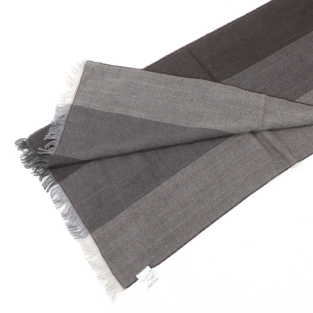 [Used] Barneys New York BARNEYS NEWYORK Herringbone Wool Stole Gray x Brown [GRY] [A/W] [Condition Rank B] ​​[Men&