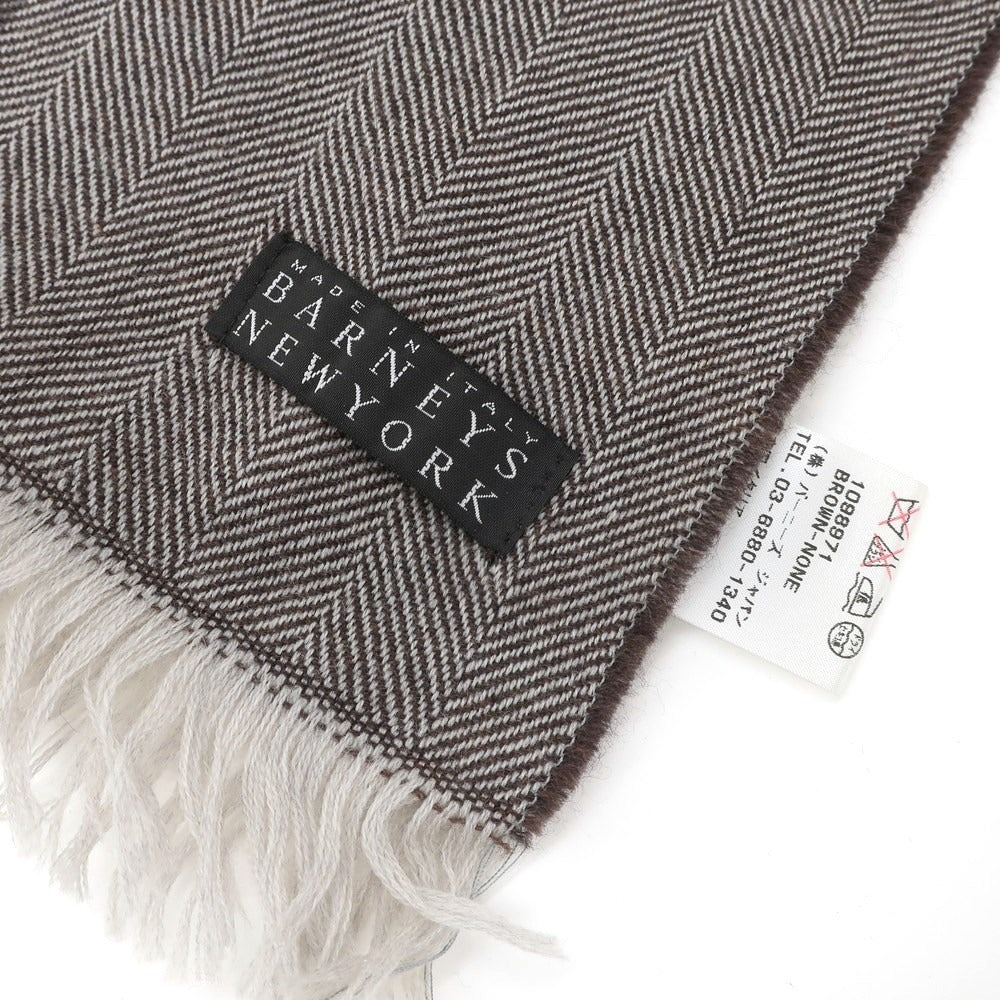[Used] Barneys New York BARNEYS NEWYORK Herringbone Wool Stole Gray x Brown [GRY] [A/W] [Condition Rank B] ​​[Men&