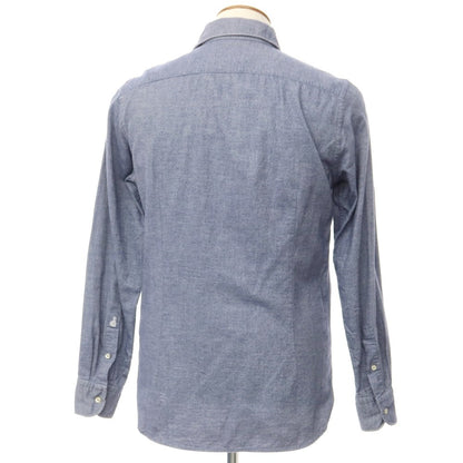 [Used] GUY ROVER Cotton Horizontal Collar Flannel Shirt Navy Blue [Size M] [NVY] [A/W] [Condition Rank C] [Men&