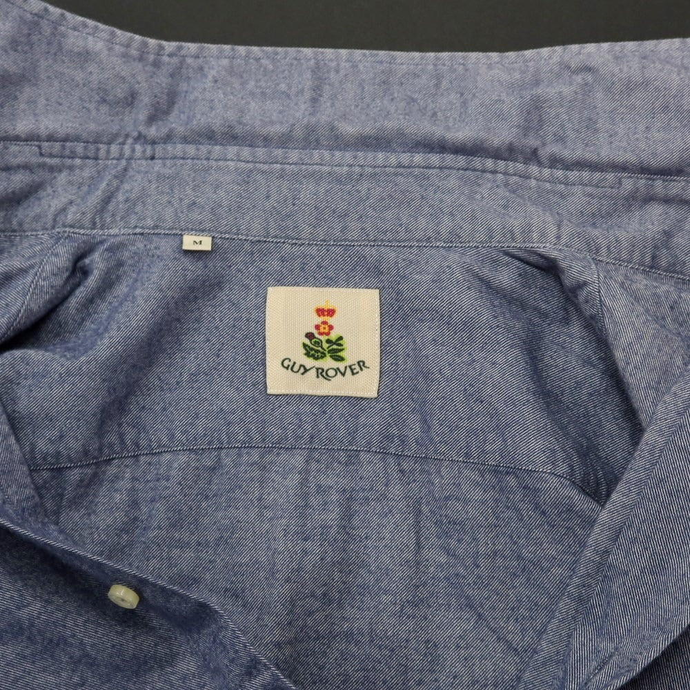 [Used] GUY ROVER Cotton Horizontal Collar Flannel Shirt Navy Blue [Size M] [NVY] [A/W] [Condition Rank C] [Men&