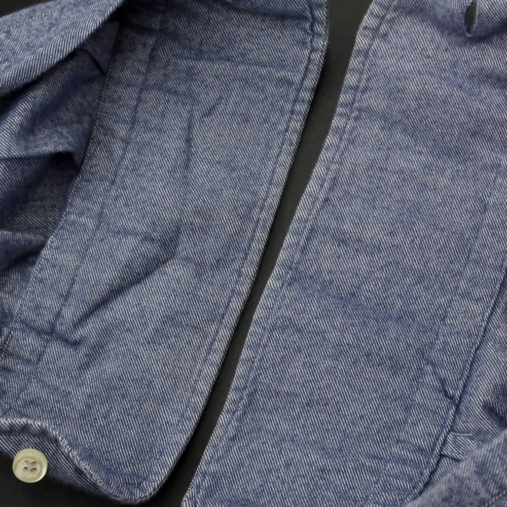 [Used] GUY ROVER Cotton Horizontal Collar Flannel Shirt Navy Blue [Size M] [NVY] [A/W] [Condition Rank C] [Men&