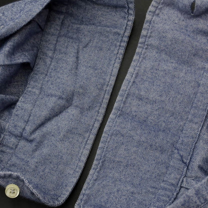 [Used] GUY ROVER Cotton Horizontal Collar Flannel Shirt Navy Blue [Size M] [NVY] [A/W] [Condition Rank C] [Men&