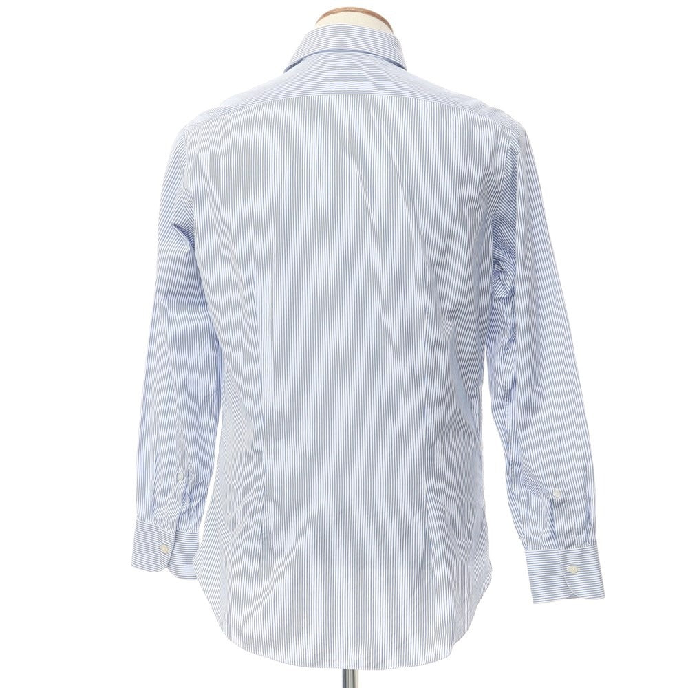 ブランドFRAYフライ FRAY ブロードコットン ストライプ ドレスシャツ ブルーxホワイト【サイズ39】【メンズ】