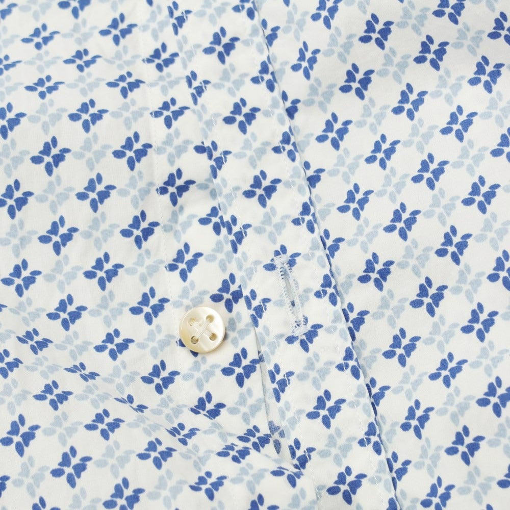 [Used] La Guglielmina MILANO Broad Cotton Print Shirt White x Navy [Size 39] [WHT] [S/S/A/W] [Condition Rank C] [Men&