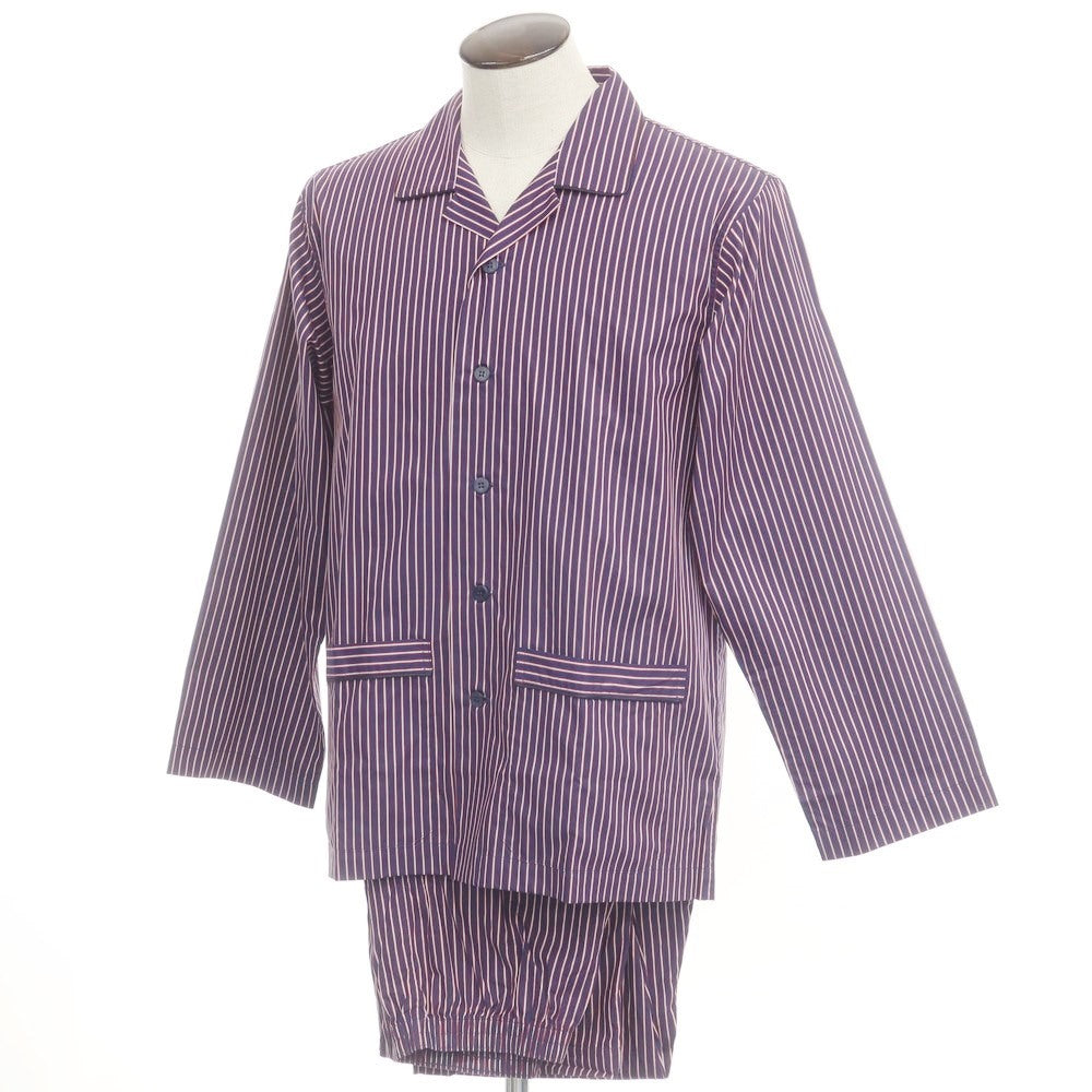 [Used] Ermenegildo Zegna Broad Cotton Nightwear Pajama Set Navy x Red [48-S] [Condition Rank A] [Men&