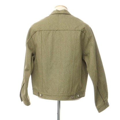 [Used] E.TAUTZ denim work jacket, blouson, light olive [size S] [GRN] [S/S/A/W] [condition rank B] ​​[men&