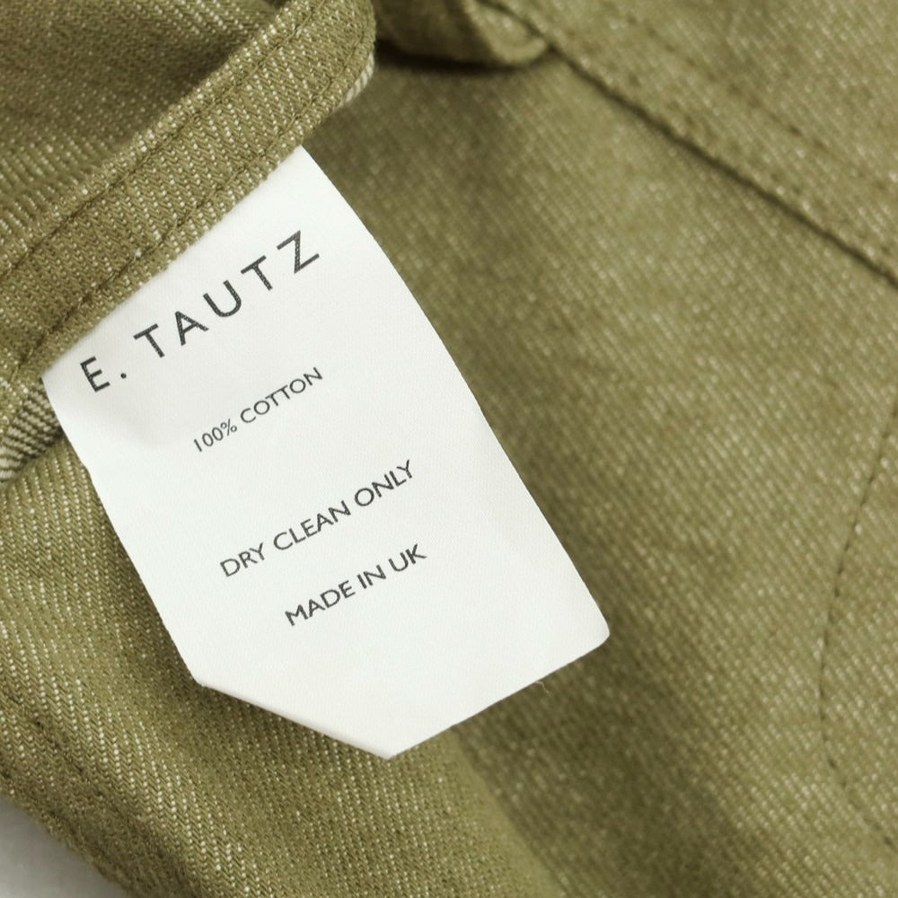 [Used] E.TAUTZ denim work jacket, blouson, light olive [size S] [GRN] [S/S/A/W] [condition rank B] ​​[men&