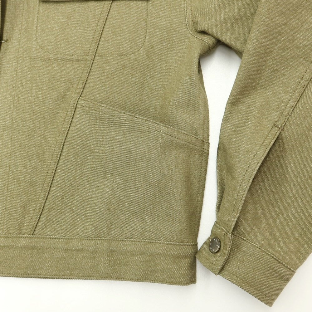 [Used] E.TAUTZ denim work jacket, blouson, light olive [size S] [GRN] [S/S/A/W] [condition rank B] ​​[men&