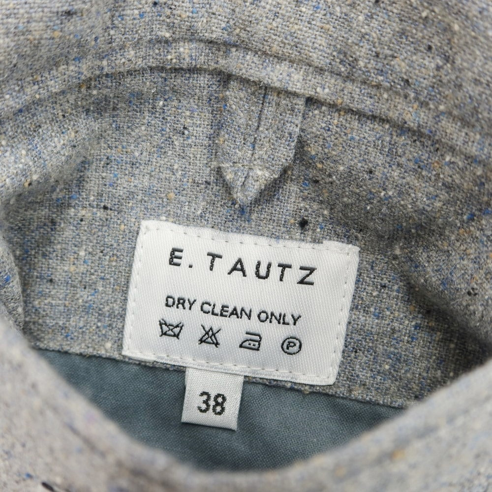 [Used] E.TAUTZ Wool double 4B casual jacket, light ash blue [Size 38] [BLU] [S/S] [Condition Rank B] [Men&