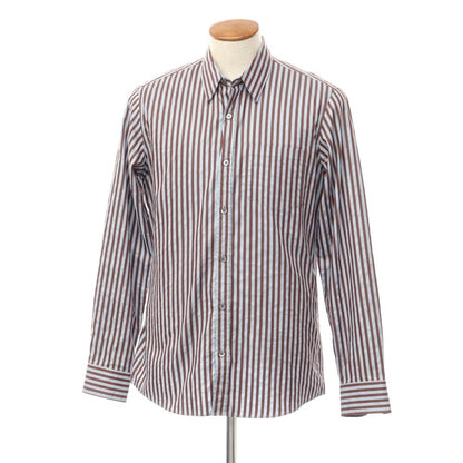 [Used] DRIES VAN NOTEN Cotton Striped Shirt Blue x Brown [Size 48] [BLU] [S/S/A/W] [Condition Rank C] [Men&