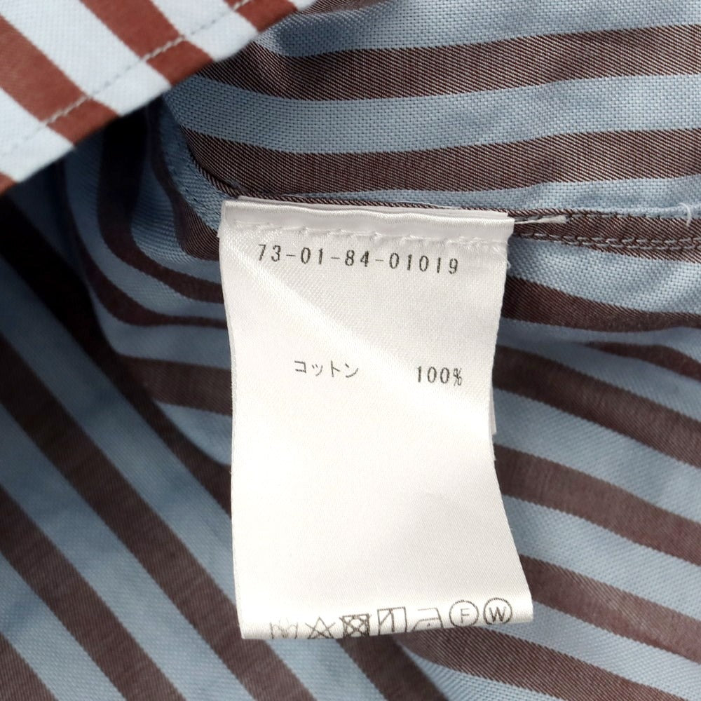 [Used] DRIES VAN NOTEN Cotton Striped Shirt Blue x Brown [Size 48] [BLU] [S/S/A/W] [Condition Rank C] [Men&