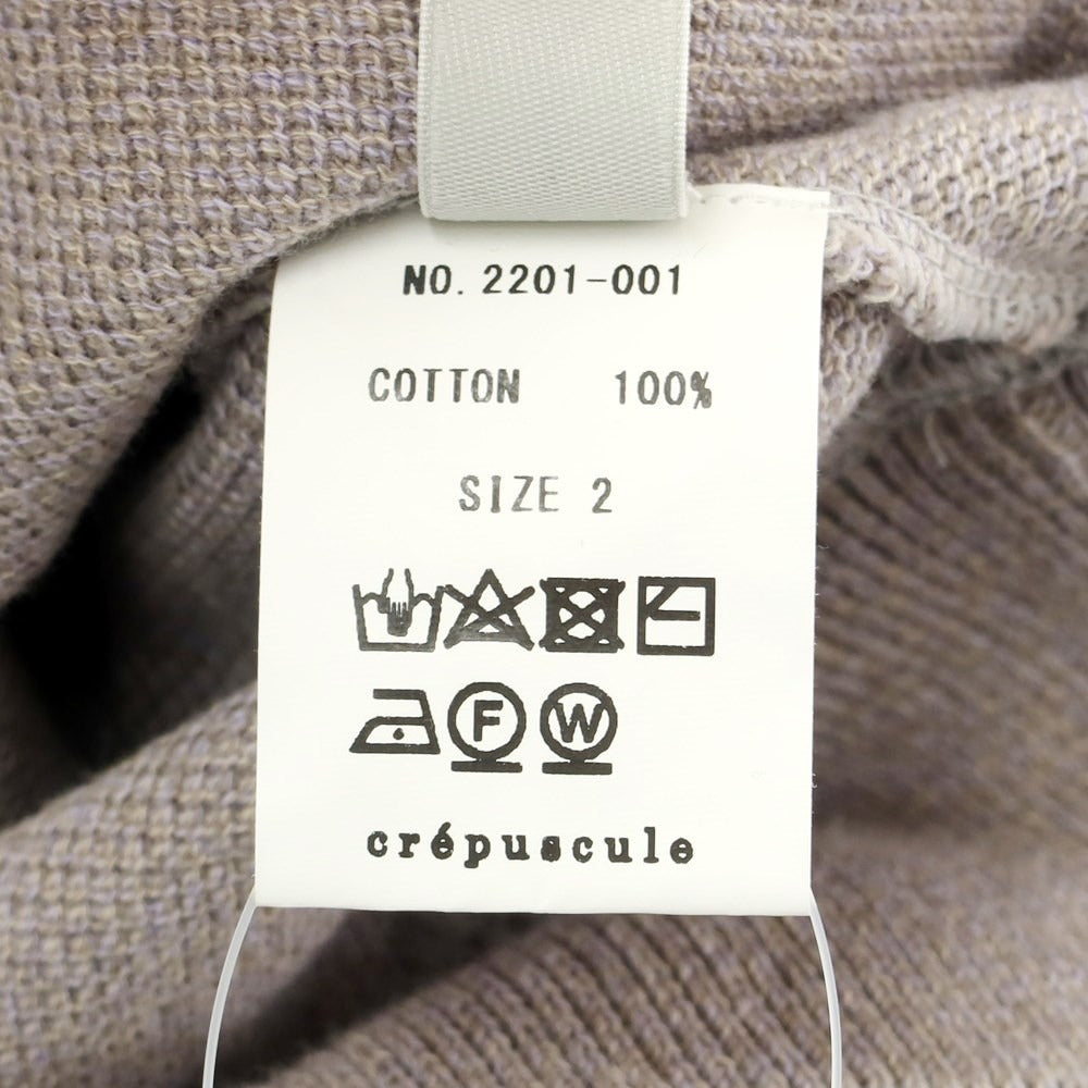 [Used] Crepuscule Cotton Crew Neck Pullover Knit Grey [Size 2] [GRY] [S/S] [Condition Rank B] [Men&