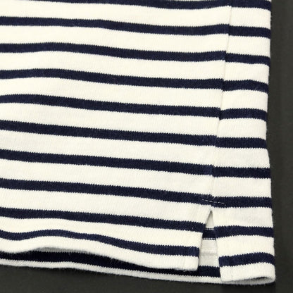 [Used] URBAN RESEARCH Cotton Long Sleeve Basque Shirt T-Shirt White x Navy [Size M] [WHT] [S/S/A/W] [Condition Rank C] [Men&