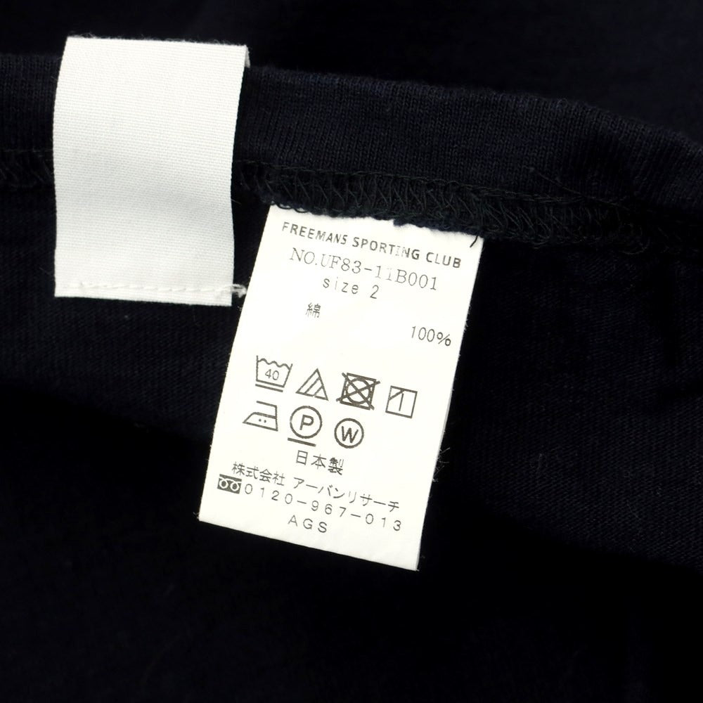 [Used] FREEMANS SPORTING CLUB Cotton Long Sleeve Crew Neck T-Shirt Navy [Size 2] [NVY] [S/S/A/W] [Condition Rank C] [Men&