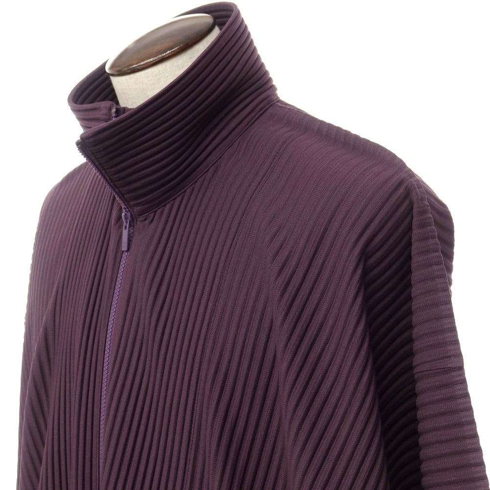 [Used] HOMME PLISSE ISSEY MIYAKE 2023 Fall/Winter pleated stand-up collar coat, purple [No description (L size)] [Condition rank A] [Men&