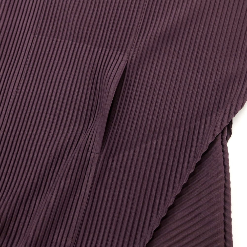 [Used] HOMME PLISSE ISSEY MIYAKE 2023 Fall/Winter pleated stand-up collar coat, purple [No description (L size)] [Condition rank A] [Men&