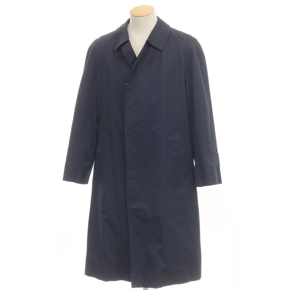 [Used] Aquascutum Twill Cotton Polyester Balmac Coat Navy [36] [Condition Rank D] [Men&