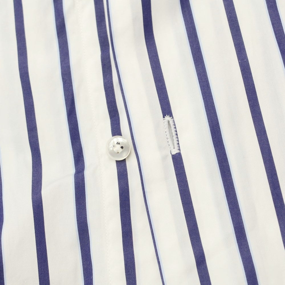 [Used] Bagutta Striped Dress Shirt White x Navy [Size 40] [WHT] [S/S/A/W] [Condition Rank C] [Men&