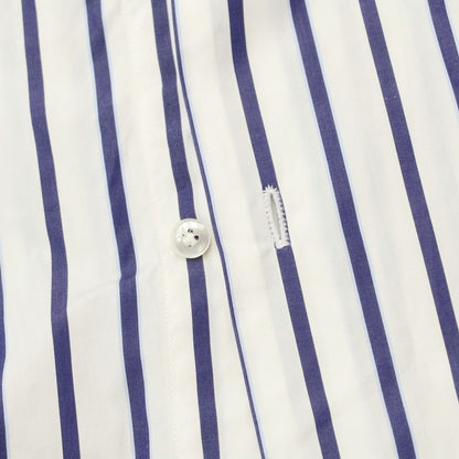 [Used] Bagutta Striped Dress Shirt White x Navy [Size 40] [WHT] [S/S/A/W] [Condition Rank C] [Men&