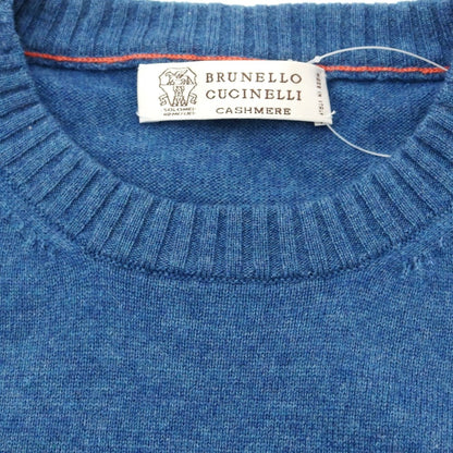 [Used] Brunello Cucinelli Cashmere Crew Neck Knit Blue [Size 52] [BLU] [A/W] [Condition Rank B] ​​[Men&