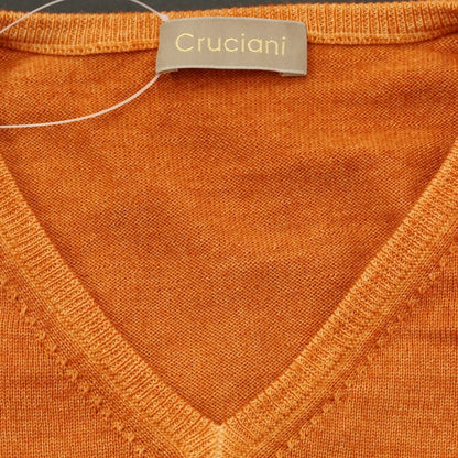 [Used] CRUCIANI Wool V-neck knit, orange [Size 50] [ORG] [A/W] [Condition Rank C] [Men&