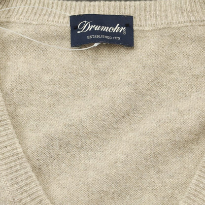 [Used] Drumohr Cashmere V-neck knit in beige [Size 50] [BEI] [A/W] [Condition Rank C] [Men&