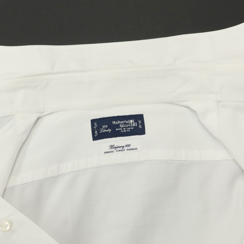 [Used] Makers Shirt Kamakura Cotton Semi-wide Collar Dress Shirt White [Size 39] [WHT] [S/S/A/W] [Condition Rank C] [Men&