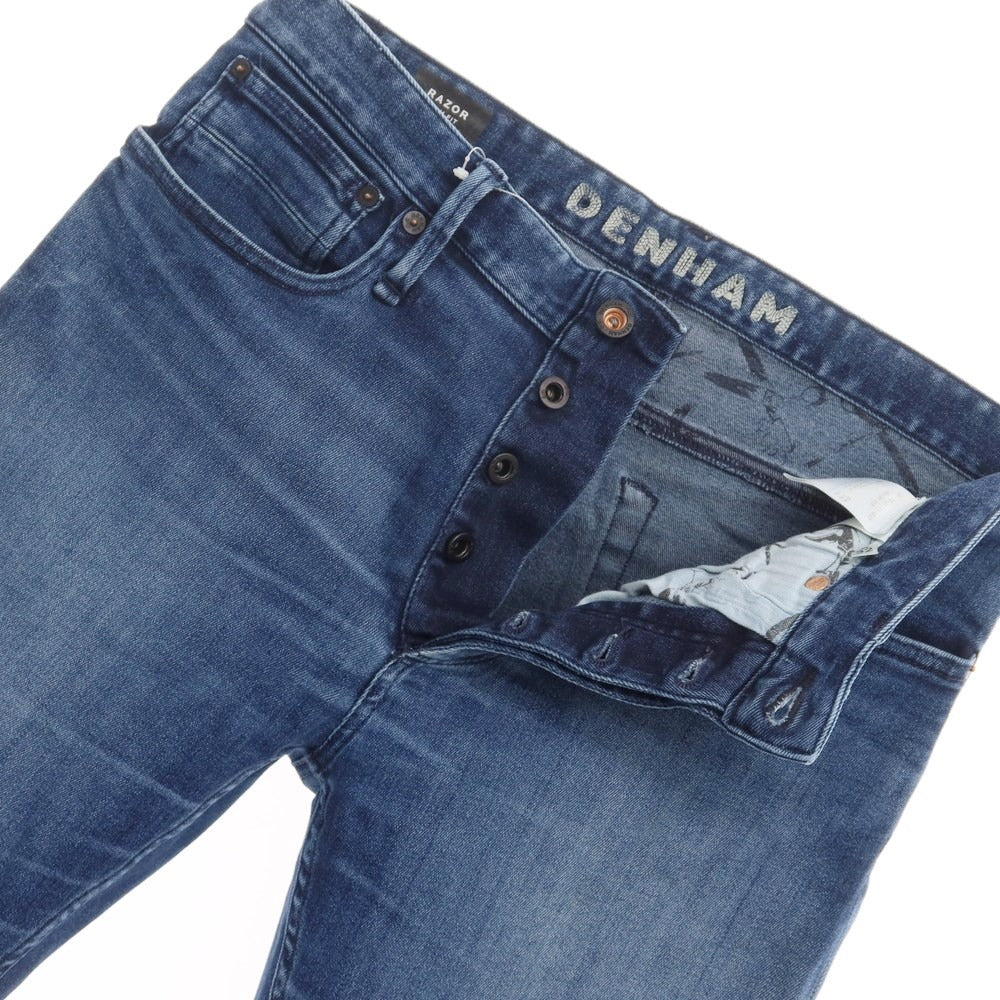 [Used] DENHAM RAZOR Stretch Denim Pants Jeans Navy Blue [Size 30] [NVY] [S/S/A/W] [Condition Rank C] [Men&
