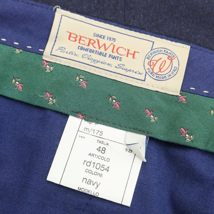 [Used] BERWICH Wool Dress Slacks Pants Navy [Size 48] [NVY] [A/W] [Condition Rank B] ​​[Men&