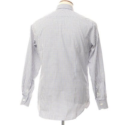 [Used] BEAMS F Cotton Check Tab Collar Dress Shirt White x Navy Blue [Size 39] [WHT] [S/S/A/W] [Condition Rank B] ​​[Men&