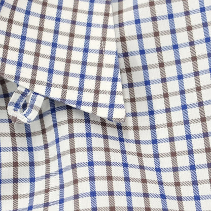 [Used] BEAMS F Cotton Check Tab Collar Dress Shirt White x Navy Blue [Size 39] [WHT] [S/S/A/W] [Condition Rank B] ​​[Men&
