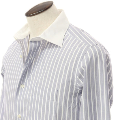 [Used] Antonio Laverda ANTONIO LAVERDA Cotton Striped Semi-Wide Collar Dress Shirt Navy x White [Size 41] [NVY] [S/S/A/W] [Condition Rank B] ​​[Men&