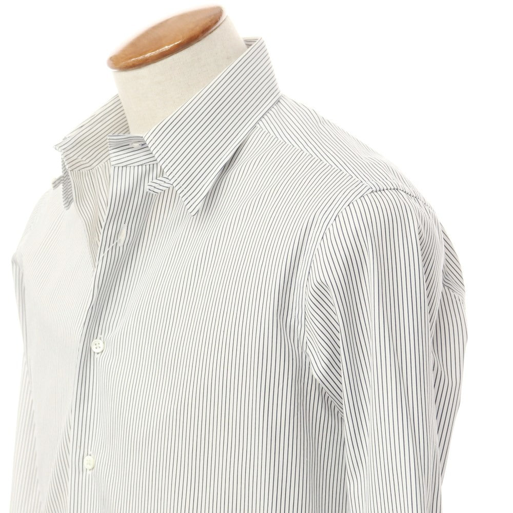 [Used] Makers Shirt Kamakura Cotton Striped Tab Collar Dress Shirt White x Navy [Size 40] [WHT] [S/S/A/W] [Condition Rank C] [Men&
