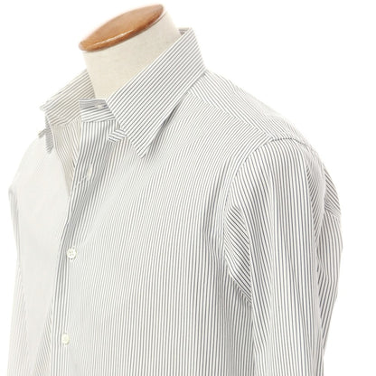 [Used] Makers Shirt Kamakura Cotton Striped Tab Collar Dress Shirt White x Navy [Size 40] [WHT] [S/S/A/W] [Condition Rank C] [Men&