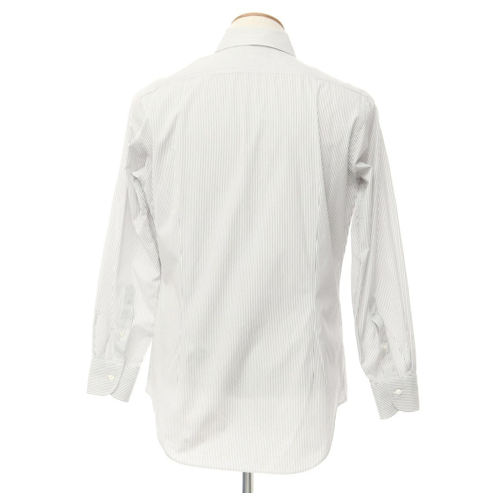[Used] Makers Shirt Kamakura Cotton Striped Tab Collar Dress Shirt White x Navy [Size 40] [WHT] [S/S/A/W] [Condition Rank C] [Men&